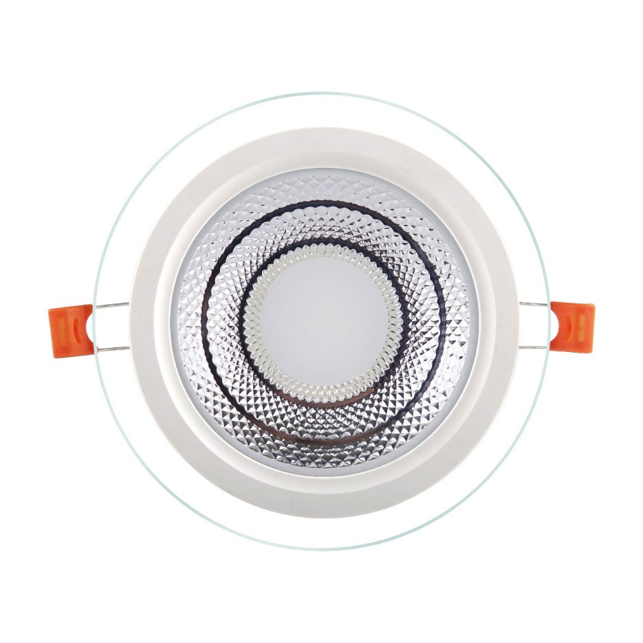 6W 12W 18W 24W steklena plošča Downlight